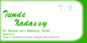 tunde nadassy business card